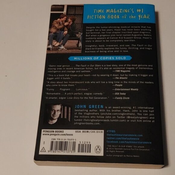 3/$13 The Fault In Our Stars teen novel softcover 2012 by John Green - Picture 5 of 6